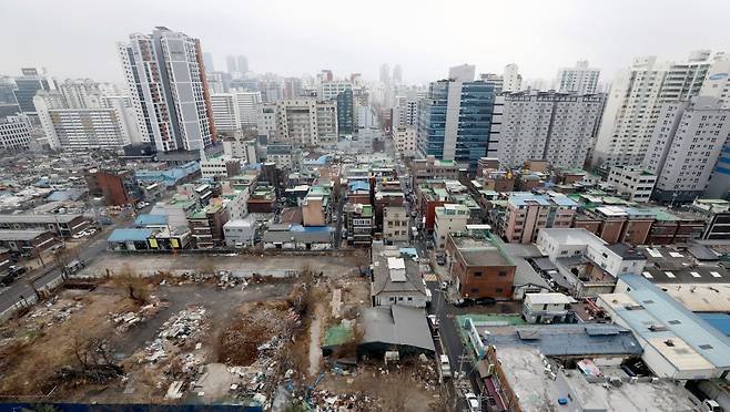 공공재개발 후보지로 선정된 영등포구 양평 13.14구역 전경. 모두 준공업지역이다. /사진제공=뉴스1