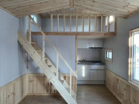 CU가 설 선물로 판매한 이동형 주택 내부.