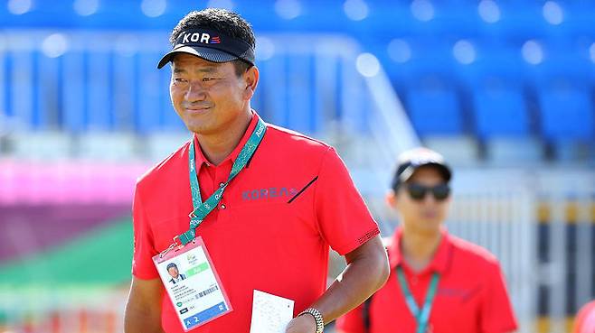 2016년 리우올림픽 당시 남자골프 대표팀 최경주 감독