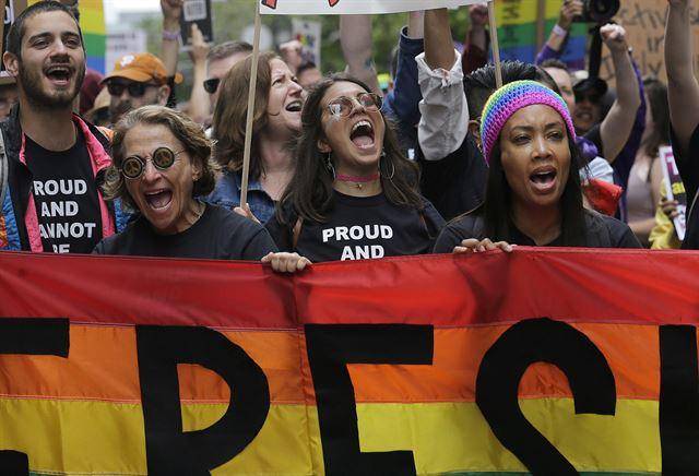 2017년 샌프란시스코에서 열린 성소수자 축제 '샌프란시스코 퍼레이드' 모습.