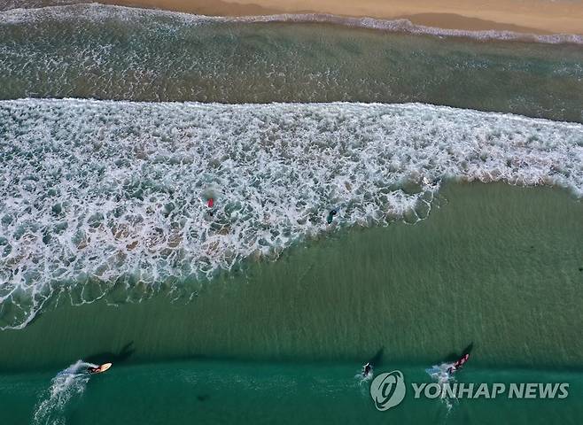 겨울 서핑 [연합뉴스 자료사진]