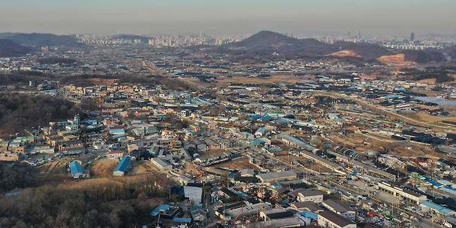 6번째 3기 신도시로 선정된 경기도 시흥시 과림동 일대 모습. [연합]