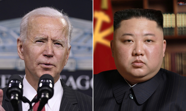조 바이든 미국 대통령(왼쪽)과 김정은 북한 국무위원장. 세계일보 자료사진