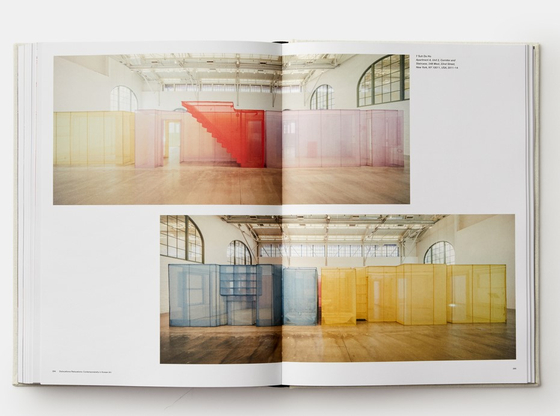 Pages showing pictures of installation works by artist Do ho Suh from the book “Korean Art from 1953: Collision, Innovation, Interaction.” [PHAIDON]