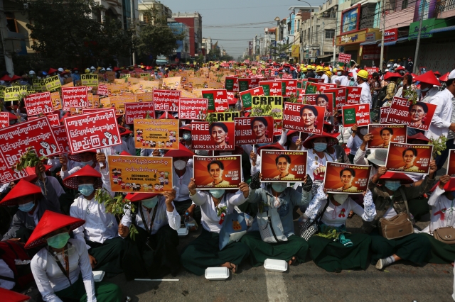 미얀마 반쿠데타 시위. EPA연합뉴스