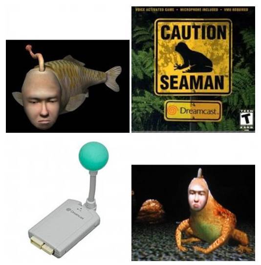 (괴랄한 게임의 대명사 중 하나로 불리우는 '씨맨'. 저 마이크를 통해서 함께 대화를 시도할 수 있다)