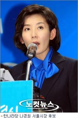 2011년 당시 한나라당 나경원 서울시장 후보