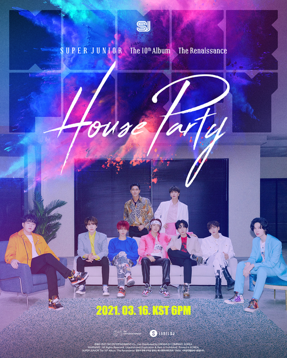 The poster for "House Party," the lead track of boy band Super Junior's upcoming album "The Renaissance." [LABEL SJ]