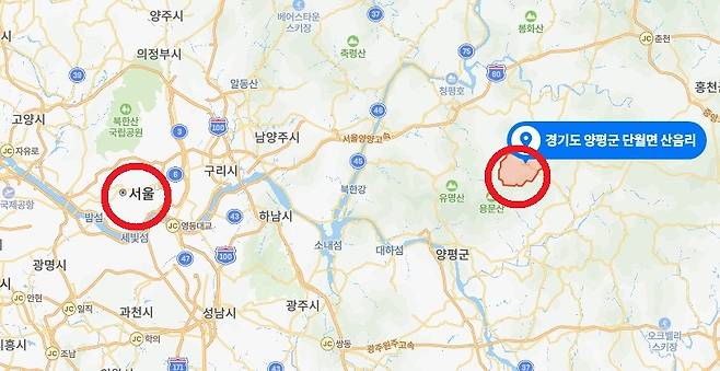 양평 테라비트 부지는 서울에서 1시간에 도달할 수 있는 거리다. 미사리와 두물머리 등 나들이 명소를 거치는 구간이어서 드라이빙 코스로도 매력적이다.