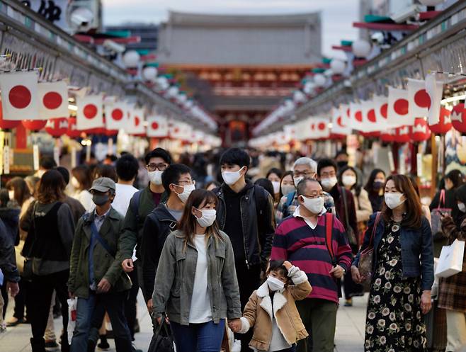 지난해 11월23일 일본 도쿄 도심 거리. 해당 사진은 기사 내용과 관련 없음 ⓒEPA연합