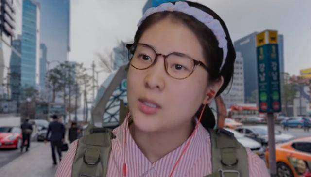 강유미가 사이비 종교 전도인으로 분했다. '강유미 yumi kang좋아서 하는 채널' 유튜브 화면 캡처