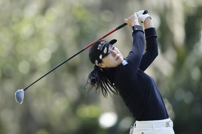올해 LPGA 투어에서 3개 대회 연속 10위 이내 성적을 올린 전인지가 여자 골프 세계 랭킹 50위에 올랐다. [AFP=연합뉴스]