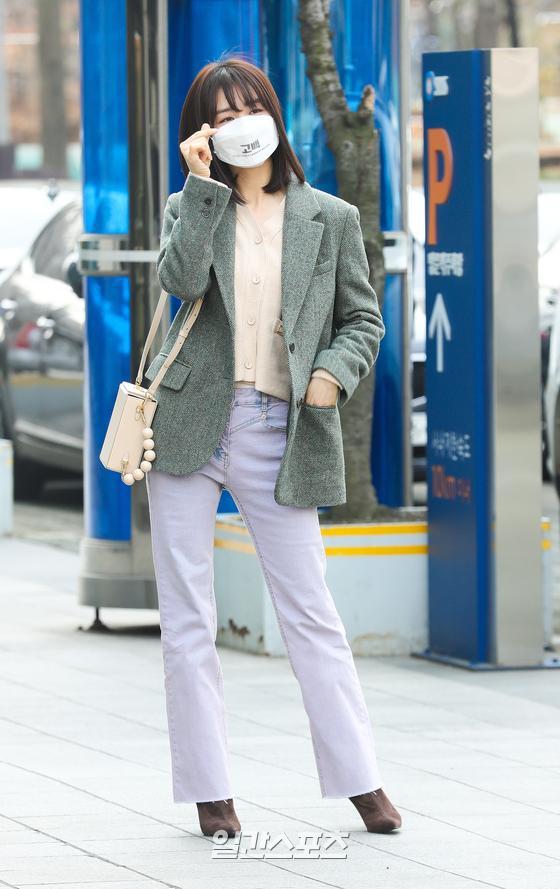 Actor Park Ha-sun attends Cinetown of Park Ha-sun at Mok-dong distinctSBS in Seoul on the morning of 9th day.