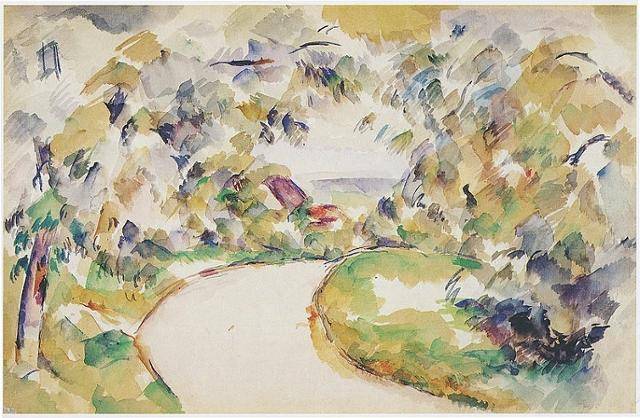 폴 세잔(Paul Cezanne, 1839~1906), The Winding Road. 출처: Wikimedia Commons