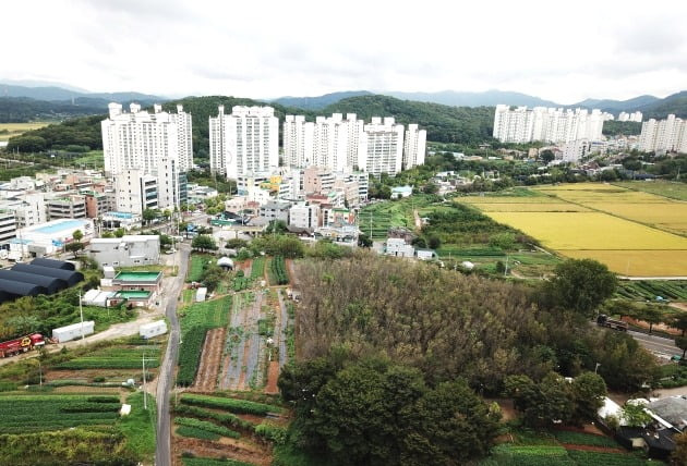 지난달 24일 3기 신도시로 추가 지정된 경기 시흥시 일대 아파트 모습. /한경DB