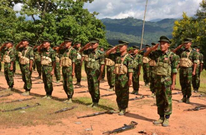 미얀마군과 충돌한 소수민족 무장단체 '카친독립군' [미얀마 나우 웹사이트 캡처. 재판매 및 DB 금지]