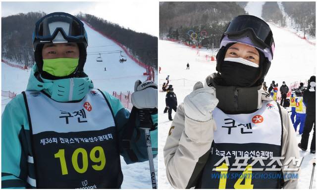 제36회 전국스키기술선수권 남자부 1위 김하영 데몬-여자부 1위 주사랑 데몬.