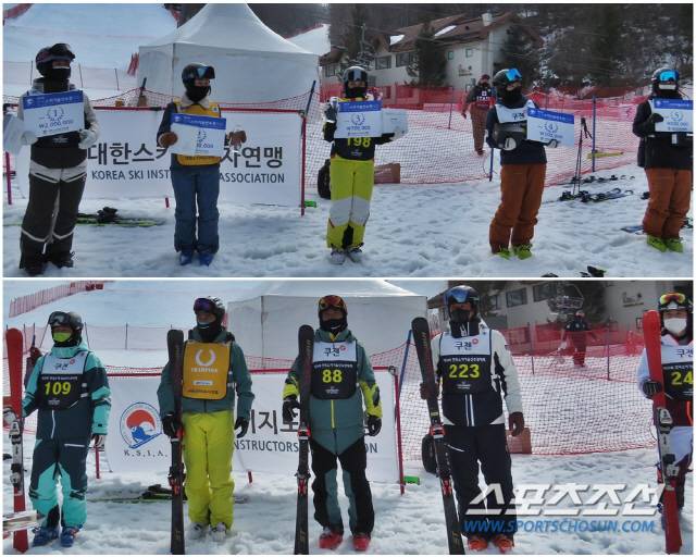 2021년 제36회 전국스키기술선수권 포디움. 코로나19 확산 방지를 위해 시상식은 거리두기를 유지한 채 약식으로 진행됐다. 여자부 1위 추사랑, 2위 추주연 데몬, 3위 알파인 국대 출신 이현지. 4위 한순희, 5위 신선미 데몬. 남자부 1위 김하영, 2위 박시현, 3위 배호성, 3위 최성호, 5위 최 영 데몬.