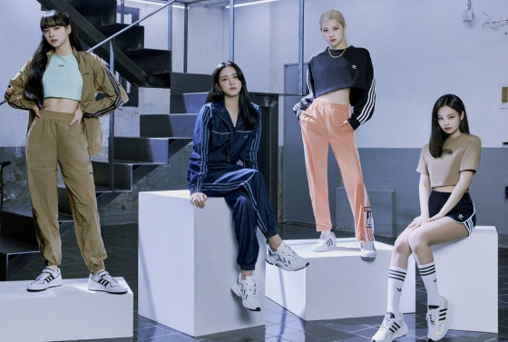 블랙핑크(BLACKPINK) /사진=아디다스(ADIDAS) 홈페이지 화면 캡쳐