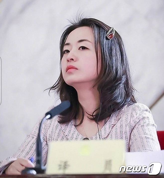 치엔신이 중국 외교부 통역사(웨이보 갈무리)© 뉴스1