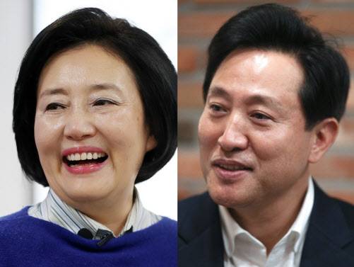 4·7 서울시장 보궐선거에 나설 보수 야권 단일 후보로 오세훈 국민의힘 후보가 23일 안철수 국민의힘 후보를 꺾고 선출됐다. 이에 따라 오 후보는 범여권 단일후보로 나서는 박영선 더불어민주당 후보와 본선에서 사실상 양자대결을 펼치게 됐다. (사진=뉴스1)