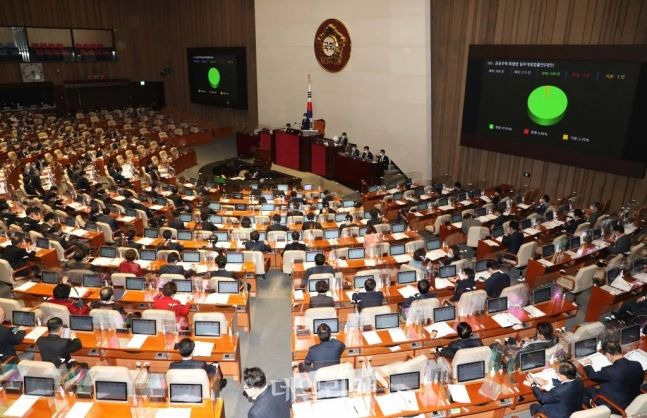 24일 오후 서울 여의도 국회에서 열린 본회의. ⓒ뉴시스