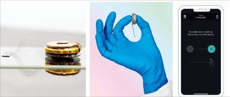 뉴럴링크에서 발표한 삽입형 BCI 시스템. 뇌에 이식하는 칩은 동전 모양과 크기로 스마트폰과 연동시켜 뇌 신호를 기록하도록 고안됐다.  출처:뉴럴링크 홈페이지