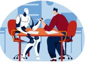 사람과 AI(인공지능)의 대결     출처: Freepik.com