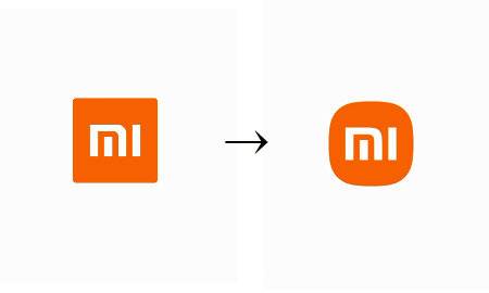 샤오미가 기존 로고(왼쪽)에서 새 로고(오른쪽)으로 디자인을 변경했다. 샤오미 페이스북 캡처