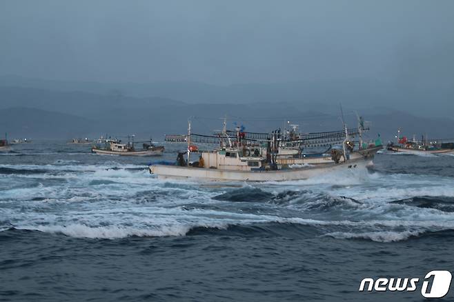 동해안 최북단 강원 고성 저도어장이 9일 개방돼 어선들이 조업에 나서고 있다.(속초해양경찰서 제공) 2021.4.11 /뉴스1