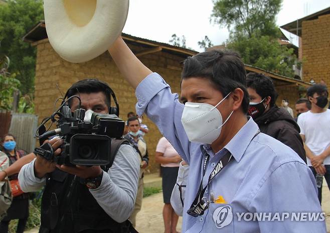 페루 대선 후보 카스티요 [안디나/AFP=연합뉴스]