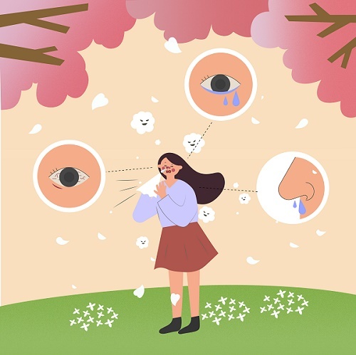 알레르기비염은 감기처럼 콧물, 재채기를 일으키지만 열이 나지 않고 코나 눈의 가려움을 동반하는 것이 특징이다(사진=클립아트코리아).