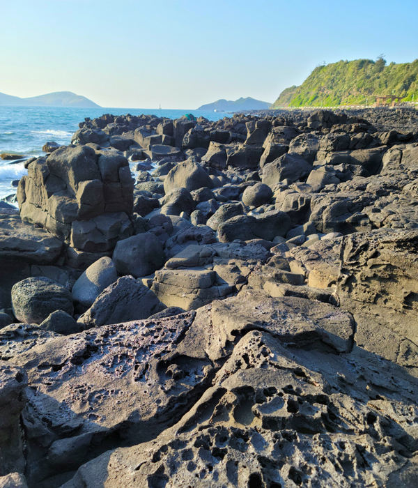 수월봉 화산석 주상절리 해변