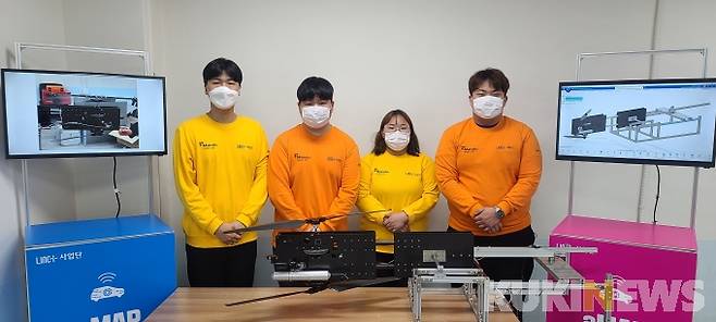 강원 원주 한라대학교 LINC+ 사업단 스마트모빌리티전공 학생들의 모습.