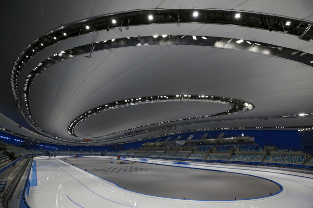 베이징 동계올림픽 앞두고 신축한 빙상경기장 ./AP연합뉴스