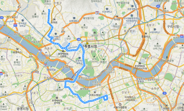 742번(변경 전 751번) 버스 노선도./사진=카카오맵