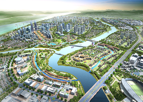 Busan Eco Delta Smart City. [Photo by Ministry of Land, Infrastructure and Transport]