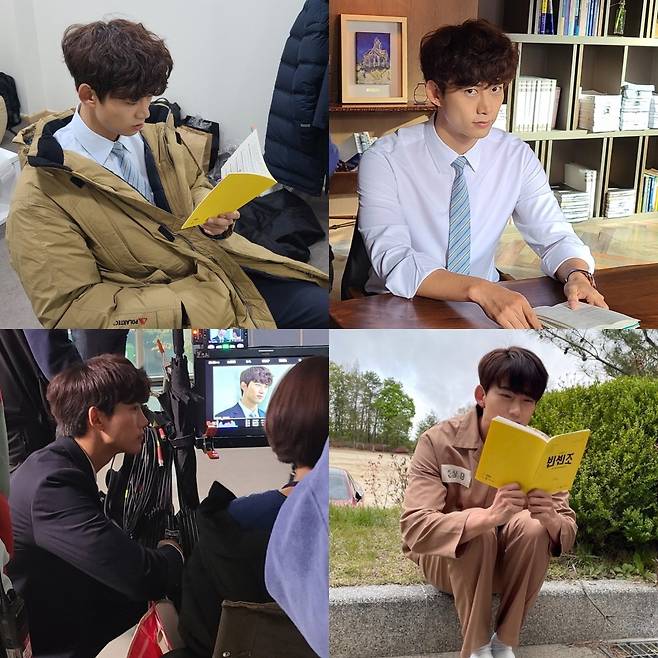51k released a photo of the scene behind Ok Taek Yeon on the 29th; Ok Taek Yeon is in charge of the strongest Villan Jang Jun-woo character in the play.Ok Taek Yeon was holding the script open and concentrating; he was also analyzing the character while watching the script during the break.He also monitored and shared opinions with the production team.Vinsenzo has two episodes to go to the end: Ok Taek Yeon said: Every moment I was happy filming Vincenzo, I was very worried to play Billon Jang Jun-woo.I think it will be an unforgettable work, he said. I will show you how to do my best to the end and get the beauty of the species.Vinsenzo will broadcast the final meeting at 9 pm on the 1st and 2nd of next month.