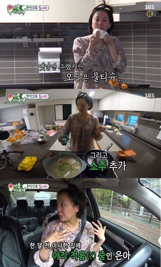 SBS 예능프로그램 ‘미운 우리 새끼’에 출연한 고은아. 방송화면 캡처