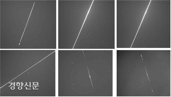 보현산천문대 ‘창정-5B호’ 관측 영상(8일  오전 4시 22~25분). 과기정통부 제공