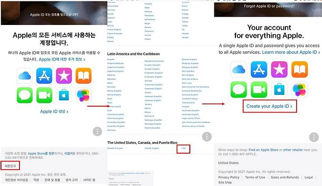 애플 ID만들기, 출처=애플