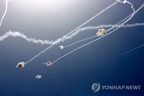 하마스가 발사한 로켓포 요격 [AFP=연합뉴스]
