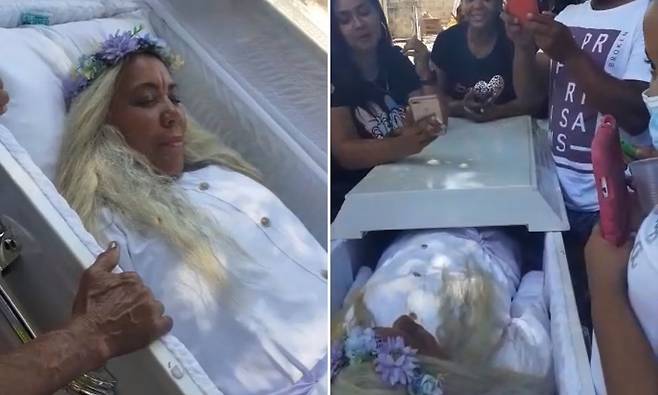코로나19 확산 속 ‘가짜 장례식’ 치른 북미 여성 논란