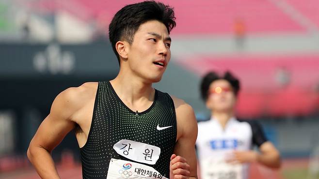 한국 남자 육상 200m 신기록 보유자 박태건./연합뉴스