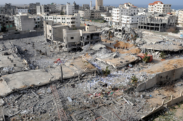 ▲ 2009년 이스라엘군의 가자지구 침공으로 파괴된 팔레스타인 관공서 모습Ⓒ김재명