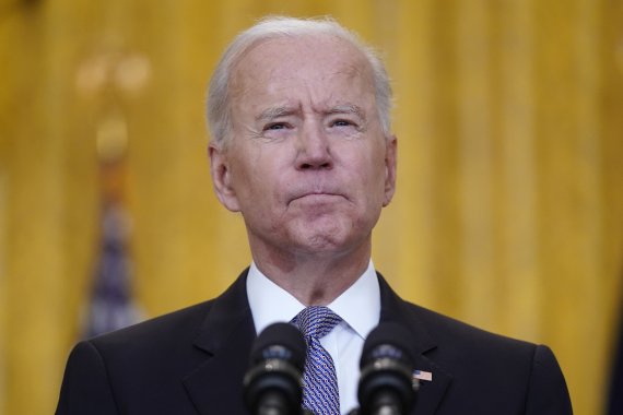 조 바이든 미국 대통령이 지난 17일 백악관에서 연설하고 있다.AP뉴시스