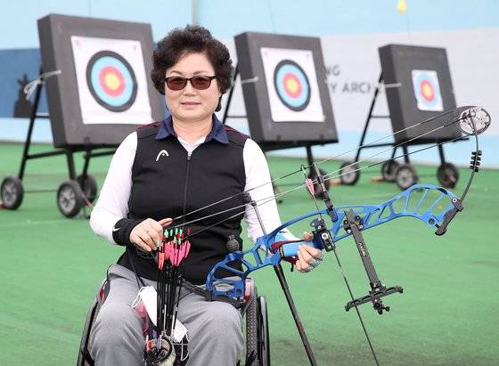 장애인 양궁 국가대표 김옥금. [사진 대한장애인체육회]