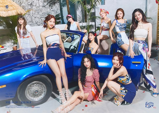 The new album Taste of Love (JJS Media Co., Ltd. City of London Love) concept of the group TWICE has finally been unveiled.JYP Entertainment posted three new mini album Taste of Love group Teaser images of TWICE on the official SNS channel at 0:00 on the 21st, and K-pop fan heart was hot.In this image, a clear and refreshing charm that makes TWICE expect a new summer song attracted attention with a good deal.The members who leaned on the blue old car gave a fresh smile as if they enjoyed the sunshine of the resort, and predicted the atmosphere of the new song with various elements such as colorful costumes and the effect of light spreading.Especially, fans around the world are looking forward to what song will decorate the summer of 2021 with those who created Dance The Night Away in July 2018 and MORE & MORE (More and More) in June 2020.Meanwhile, TWICE will release its title song soundtrack and music video at 6 p.m. on June 9 and officially release a new album at 1 p.m. (Eastern U.S. time 0 p.m.) on the 11th.Prior to this, we will show a time table with a comeback promotion schedule, open new album tising contents sequentially, and communicate with global fans.The new mini album Taste of Love, which has been in operation for about eight months since its second full-length album Eyes wide open (Aise wide open) last October, is on sale since the 10th.TWICE Photo LJYP Entertainment