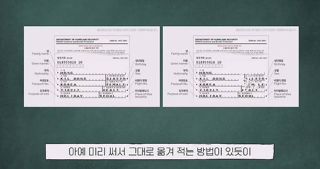 출처: <부동산 상식사전> 중_ 출입국신고서를 미리 써서 그대로 옮겨 적는 방법이 있듯이, 부동산 계약서도 미리 써보면 어렵지 않아요.