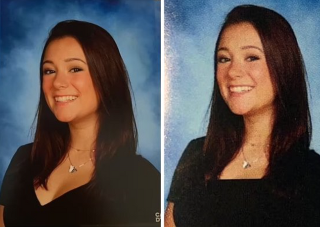 문제의 여학생 포토샵 보정 사진 ⓒ트위터 캡처